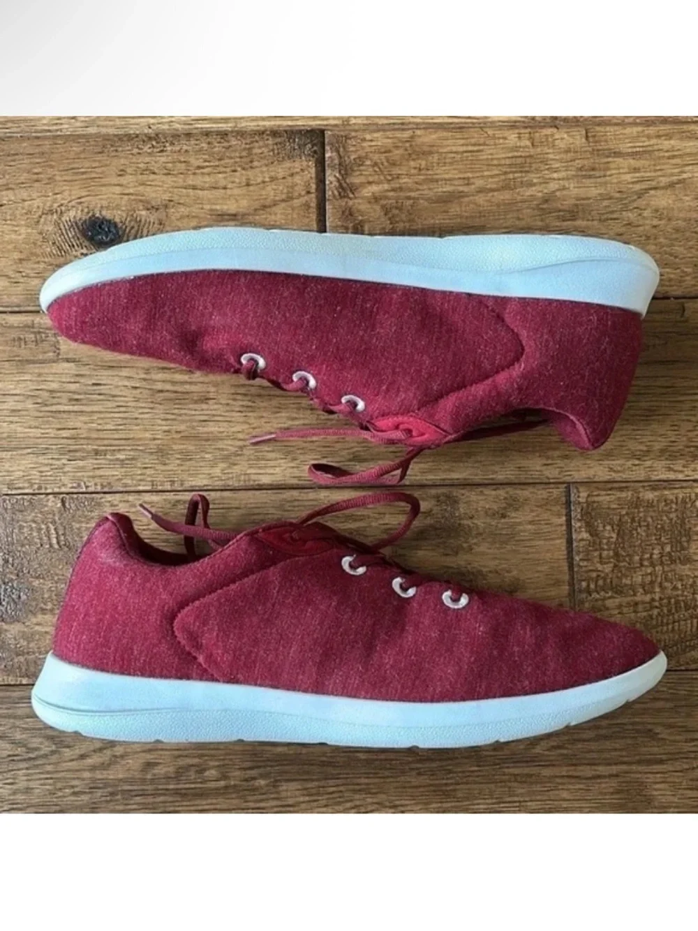 Merinos Lace Ups Merino Wool Sneakers Tuscan Red Womens Size 12